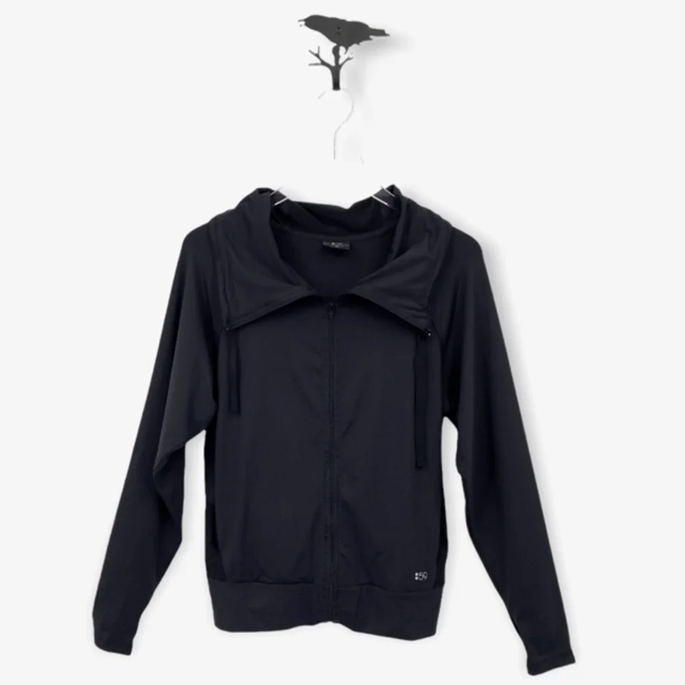 Splits59 Fifty Nine Black Full Zip Jacket With Thumbholes Stretch Size Medium - Picture 10 of 10